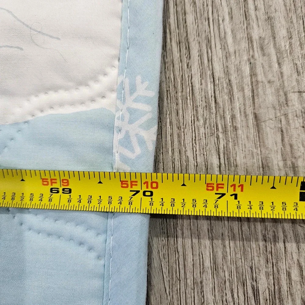 Auto Matic Electric Heated Blanket Light Blue Polar Bear Winter Print 52x70